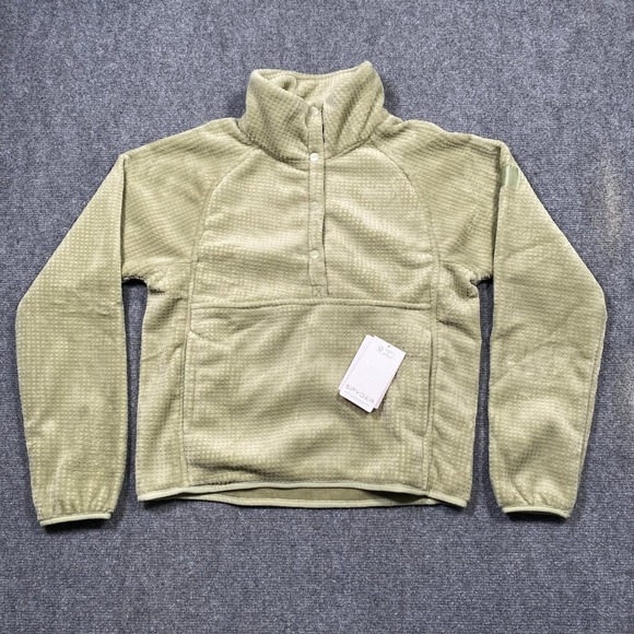 Spyder Tops - Spyder Women Fleece Pullover Mock Neck Snap Button Sweatshirt Green S